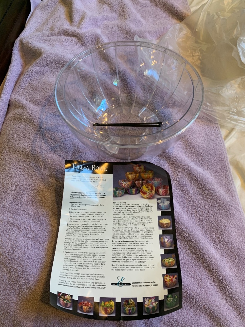 New in Box Fill A Bowl Acrylic Holiday/ Party Bowl